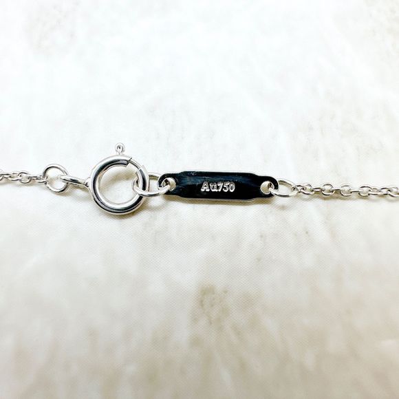 Polar Tiffany & Co T-smile Diamond White Gold Necklace Approx 39cm (1535in) U - Picture 8 of 8